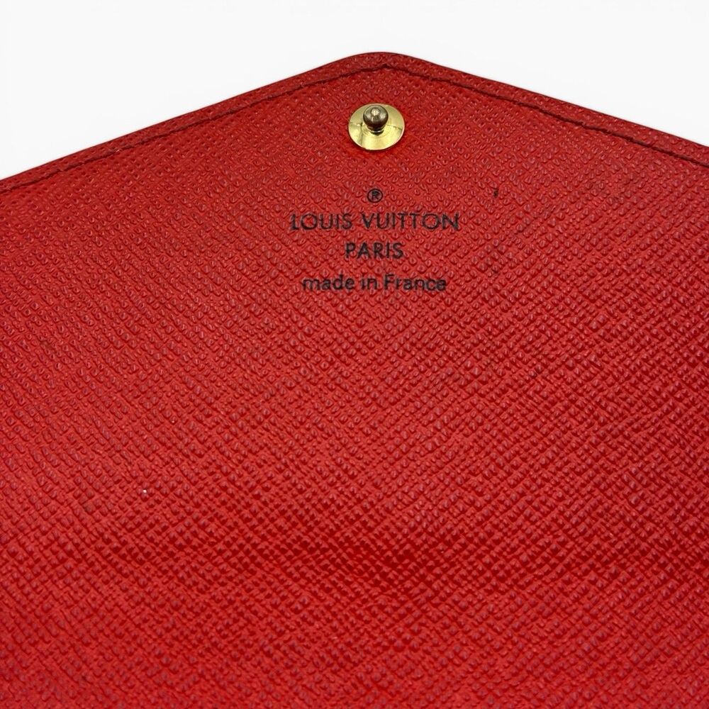 Louis Vuitton Monogram NM Portefeuille Sarah Wallet Red Interior W Certificate - Picture 9 of 12